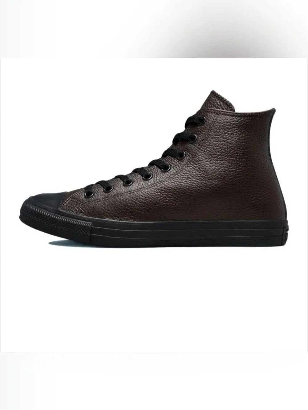 Classic High-Top Men's Leather Sneaker - Dark Brown